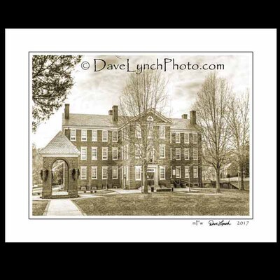 Farmville VA Art Photo - HAMPDEN SYDNEY COLLEGE MORTON HALL BELL TOWER - In Color Black and White - Sepia Map Art Photo Print by Dave Lynch - image3